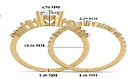 3.33 Carat Gold ring and band Combo wrinz009 3.33 Carat Gold ring and band Combo wrinz009