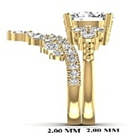 3.33 Carat Gold ring and band Combo wrinz009 3.33 Carat Gold ring and band Combo wrinz009