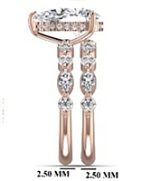 4.60 Carat Gold ring and band Combo wrinz012 4.60 Carat Gold ring and band Combo wrinz012