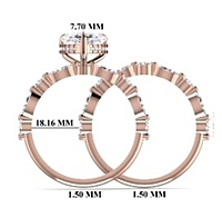 4.60 Carat Gold ring and band Combo wrinz012 4.60 Carat Gold ring and band Combo wrinz012