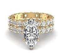 6.89 Carat Gold ring and band Combo wrinz013 6.89 Carat Gold ring and band Combo wrinz013