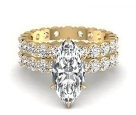 6.89 Carat Gold ring and band Combo wrinz013 6.89 Carat Gold ring and band Combo wrinz013