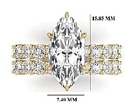 6.89 Carat Gold ring and band Combo wrinz013 6.89 Carat Gold ring and band Combo wrinz013
